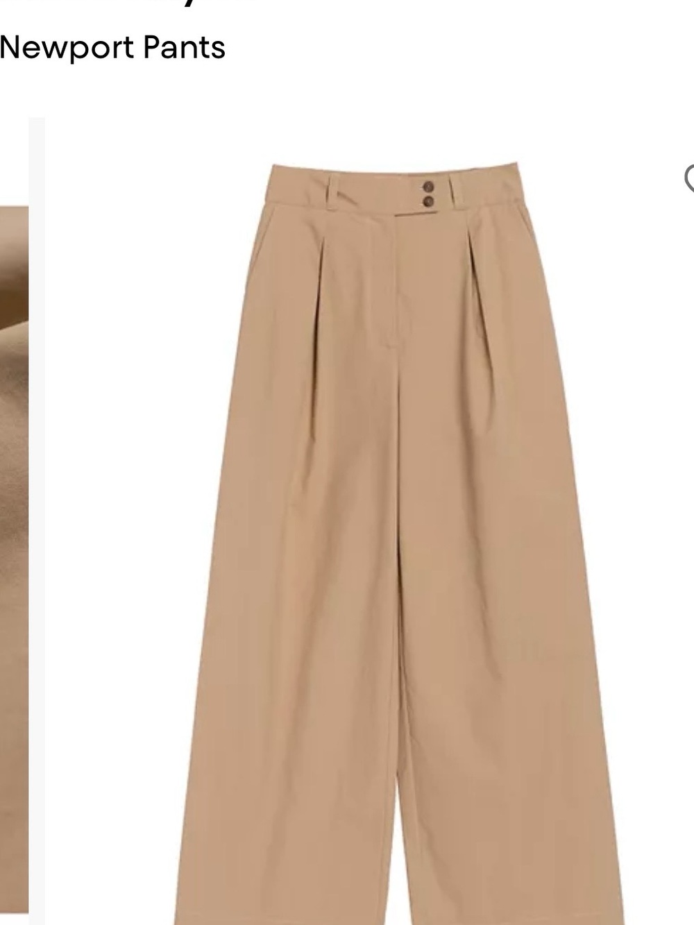 Jenni Kayne Newport trousers Wide-Leg Pants in Camel Tan size 12